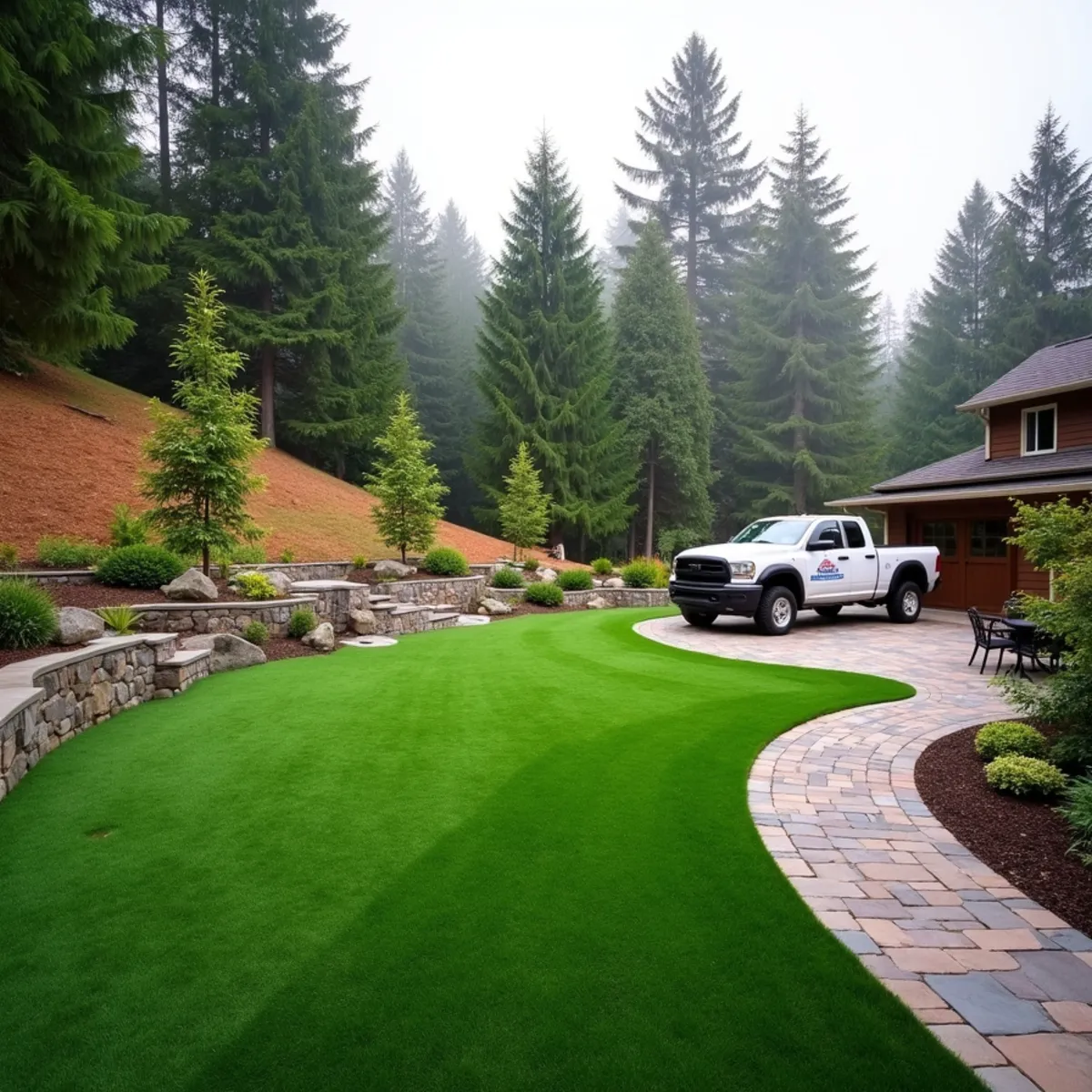 Synthetic turf and landscaping project in Darrington, WA