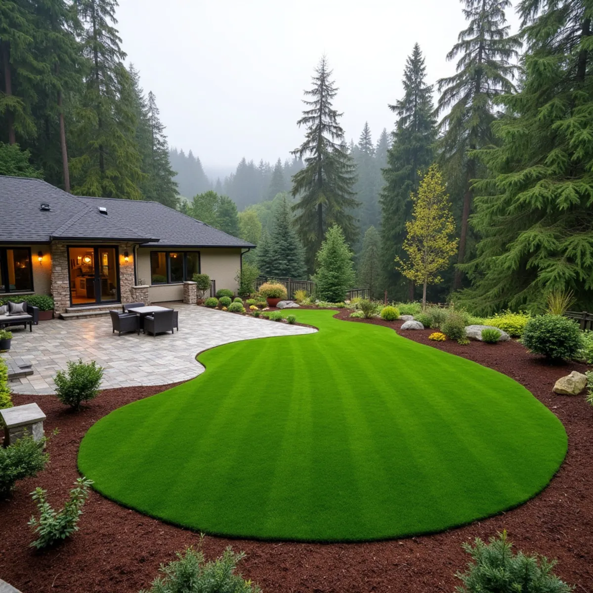 Synthetic turf and landscaping project in Issaquah, WA