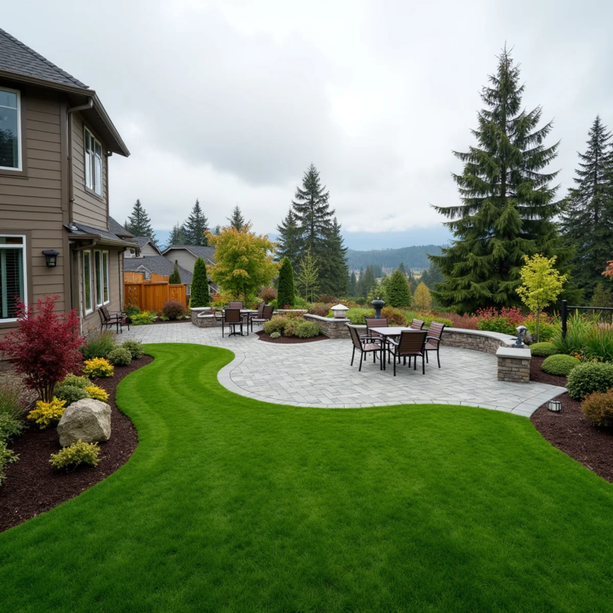 Synthetic turf and landscaping project in Kent, WA