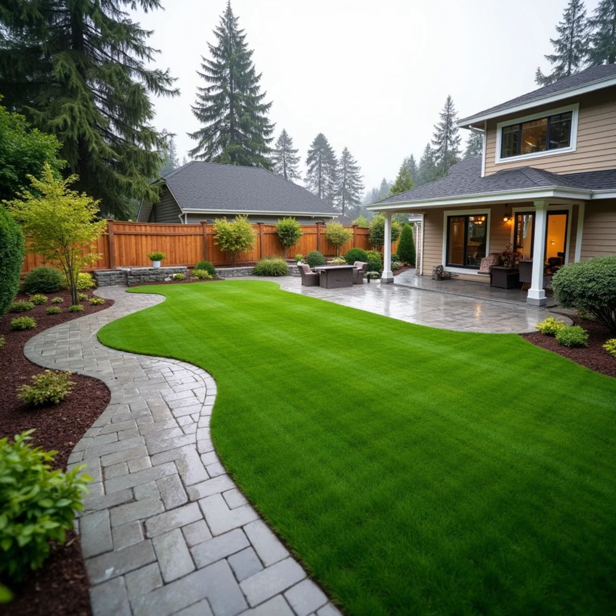 Synthetic turf and landscaping project in Kirkland, WA