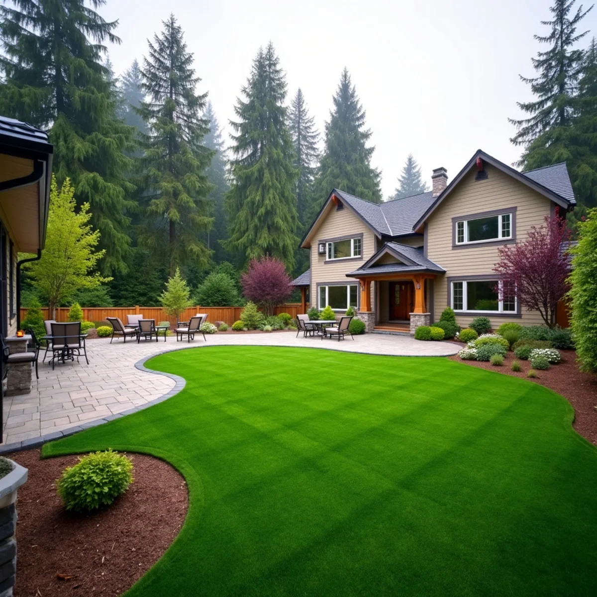 Synthetic turf and landscaping project in Mountlake Terrace, WA