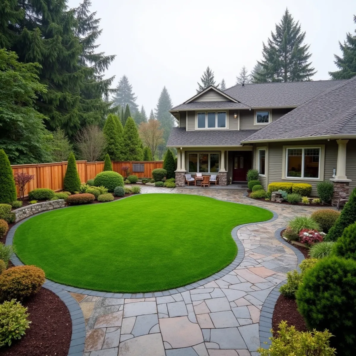 Synthetic turf and landscaping project in Mukilteo, WA