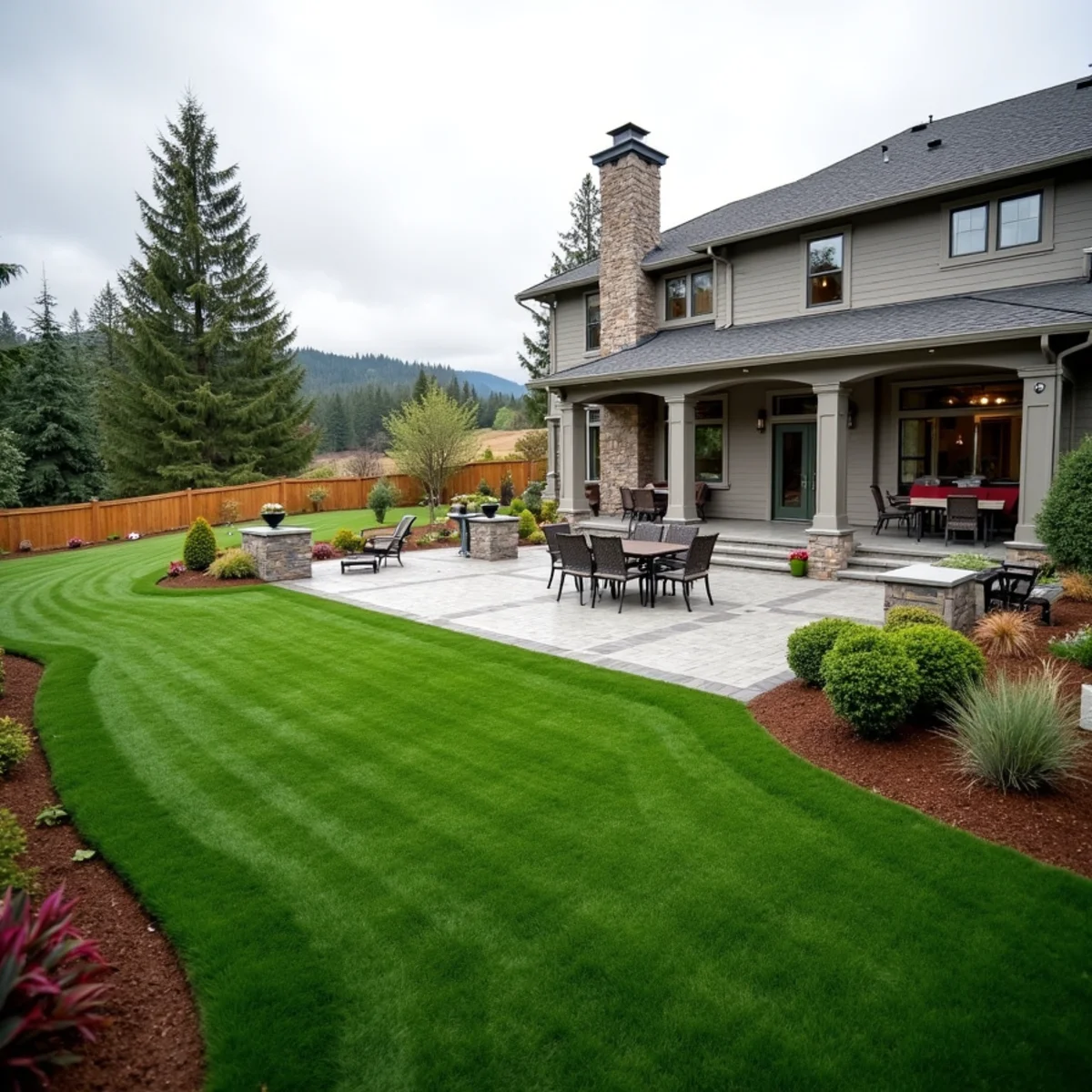 Synthetic turf and landscaping project in Silvana, WA